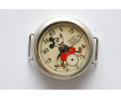 A vintage Ingersoll Mickey Mouse trench watch style wristwatch