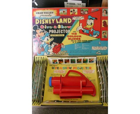 A boxed Chad Valley Disneyland Give-a-Show projector