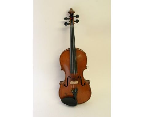 A 19th Century, Louis Lowendahl, German violin, stamped below the button and inside on the back with 'Ole Bule'. Stand not in
