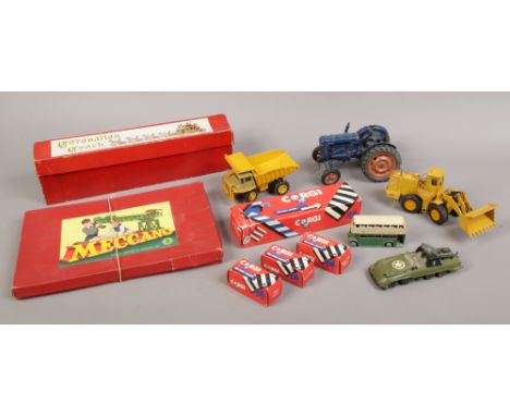 A boxed Meccano set 2, along with a collection of Diecast vehicles to include Chad Valley, Corgi, Dinky etc.
