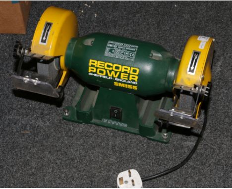 A Record Power SM155 230 volt bench grinder.