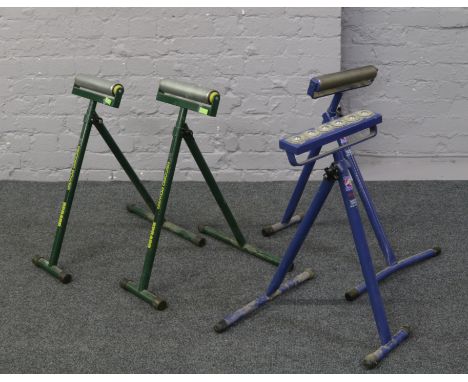 Four Record Power adjustable roller stands.