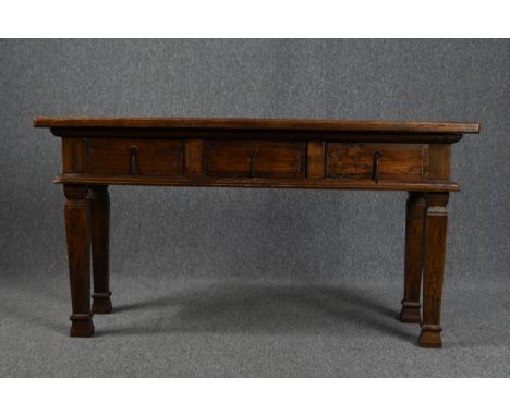 Console table, Indian teak. H.86 W.155 D.42 cm 