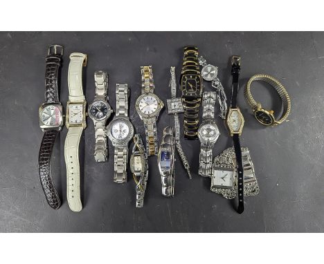 Mixed Collection of Ladies Fashion Watches, as found. Makes to include Karen Millen, Seksy, Bench, Eternity, Sekonda, Christi
