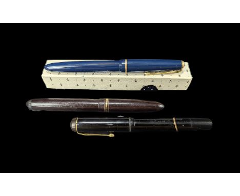 A Small Collection of Vintage Pens (3) in total comprising Swan Mabie Todd and Conway Stewart Duro and boxed Parker. All with