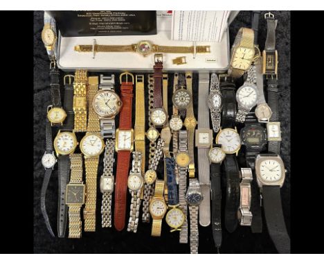 Collection of Ladies &amp; Gentlemen's Wristwatches, leather and bracelet straps, assorted makes and styles, including Accuri