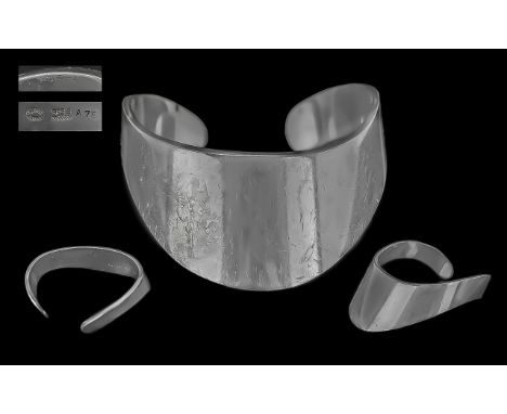 Georg Jensen Sterling Silver Bangle, Full Marks for Georg Jensen and Hallmarked for Silver. Approx Weight 46.8 grams.