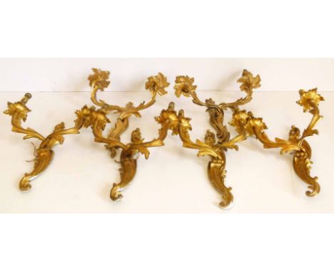 Gold coloured vintage lights Condition report: see terms and conditions
