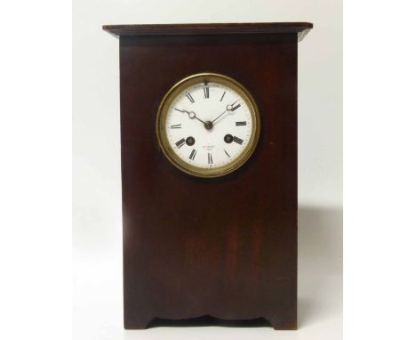 Henry Marc mantel clock with white enamel dial. Condition report: see terms and conditions