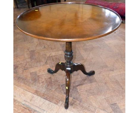 George III style mahogany tilt-top tripod table Condition report: see terms and conditions