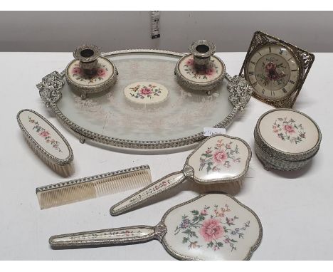 A vintage Regent dressing table set, shipping unavailable 