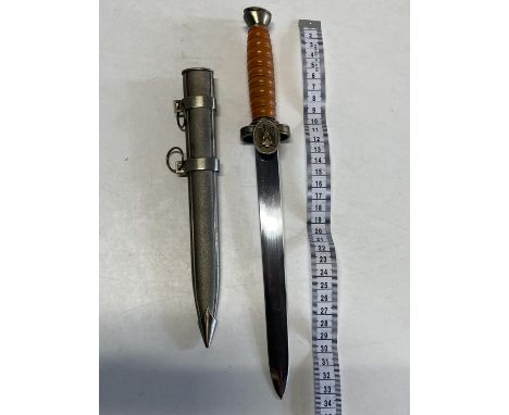 A reproduction German third Reich dagger and sheath,  over 18's only, UK post only 