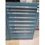 9-Drawer Tooling Cabinet w/ Drills, Extended Length Drills, Metric Drills and Spot Drills