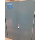 Bin Storage Cabinet w/ Misc Carbide and HS Tooling