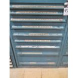 9-Drawer Tooling Cabinet w/ Carbide and HS Endmills and Drills