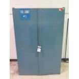 Bin Storage Cabinet w/ Misc Carbide and HS Tooling