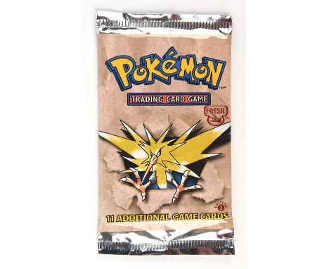 Pokemon TCG. Pokémon Fossil 1st edition sealed Booster Pack. This item is from the collection of the former Managing Director