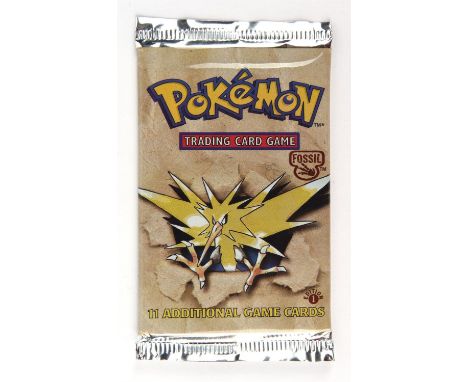 Pokemon TCG. Pokémon Fossil 1st edition sealed Booster Pack. This item is from the collection of the former Managing Director