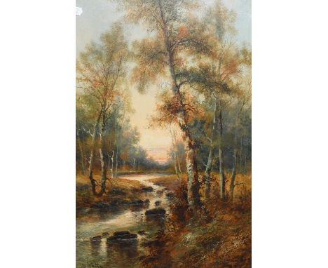 British School (19th century)Loch Leven Castle Oil on canvas; together with an indistictly signed watercolour of a harvester 