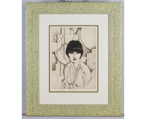FRANK MARTIN (BRITISH, 1921-2005)Portrait of Louise Brooks signed, titled and inscribed in pencil 'Frank Martin Artist's Proo