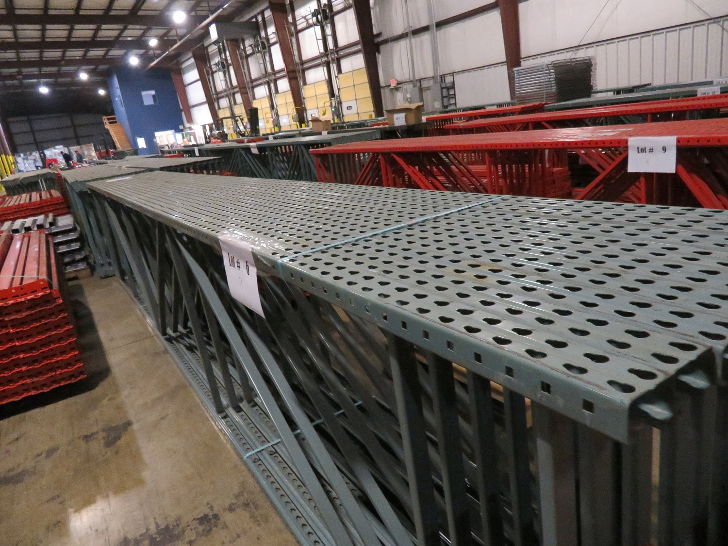 Interlake Pallet Racking 9 uprights 3"x 2 1/4", 44" wide and 20' tall