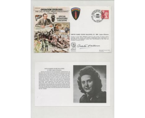 WW2. Odette Marie Celine Hallowes GC MBE Signed Operation Overlord FDC. British Stamp with 5/6/94 Postmark. agent for the Uni