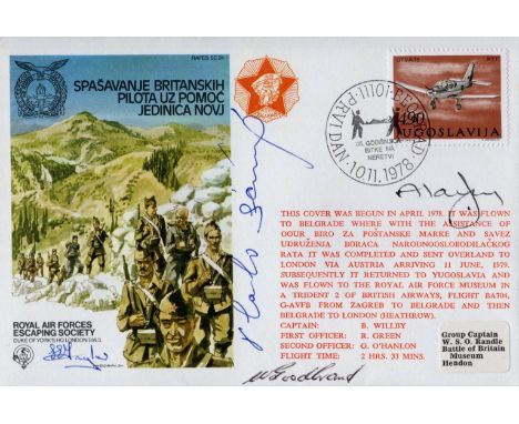 Yugoslav WW2 Partisans &amp; RAF escapers RAF Escaping Society cover signed by General Kosta Nadj, President of the Federal C
