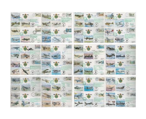 WW2 Bomber and fighter aces collection. 75th Ann RAF VIP signed collection. A complete set of 30 covers comm. 75th ann. RAF s