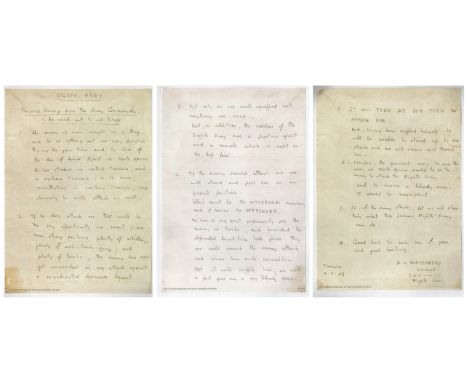 WW2. Montgomery of Alamein Personal Message to All Troops in 8th Army. Good Content Relating to Tunisia, and NO Surrender. Th