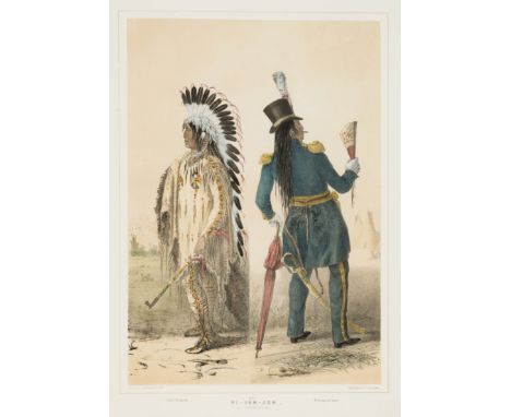 CATLIN, George (1796-1872) &nbsp;Wi-Jun-Jon. An Assinneboin Chief (Plate 25). From The North American Indian Portfolio, Londo