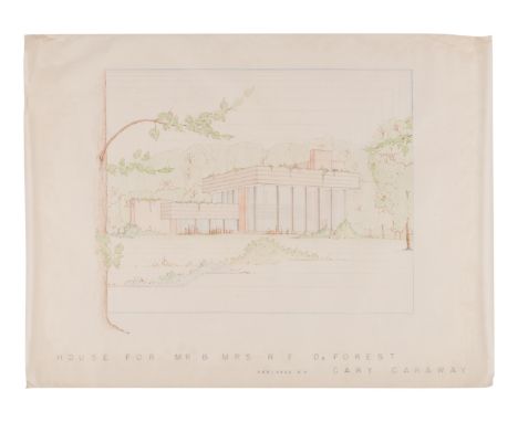 CAREY, Jesse Claude "Carey" (1917-1994). A group of original architectural drawings, blue prints, and plans, comprising drawi