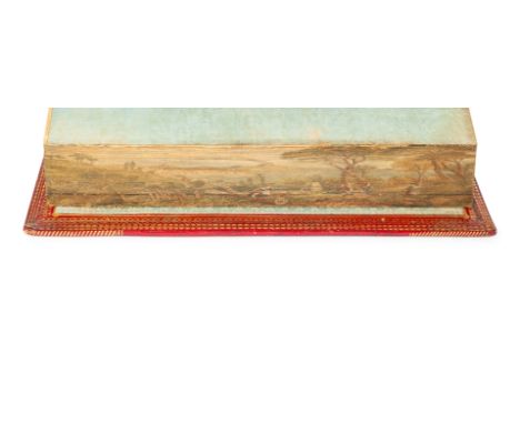 [FORE-EDGE PAINTING] -- BYRON, George Gordon Noel, Lord (1788-1824). The Gaiour. 1814. --Childe Harold’s Pilgrimage, a Romaun