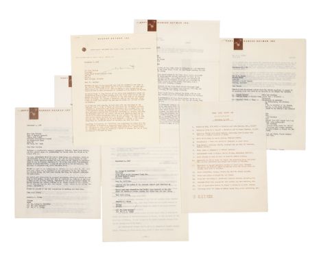 [FRANK LLOYD WRIGHT] -- [ENDOWMENT FUND]. A small archive of correspondence relating to Wright and the Frank Lloyd Wright End