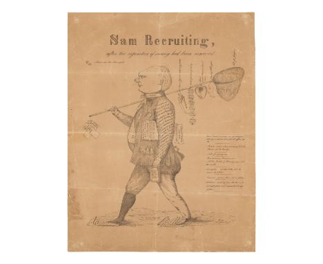 THIELEPAPE, Wilhelm Carl August (1814-1904), lithographer. &nbsp;Sam Recruiting, after the injunction of secrecy had been rem