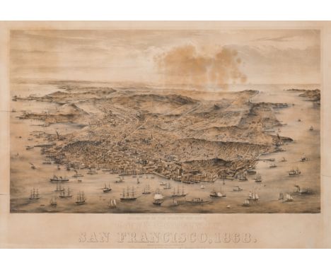 [SAN FRANCISCO]. GIFFORD, Charles Braddock and William Vallance GRAY. Bird's Eye View of the City and County of San Francisco