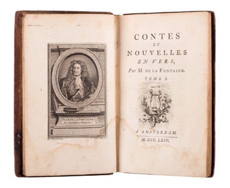 [CHILDRENS'S BOOKS]. FONTAINE, Jean de La (1621-1695). Contes et nouvelles en vers. Amsterdam: N.p., 1764.  2 volumes, 8vo (1