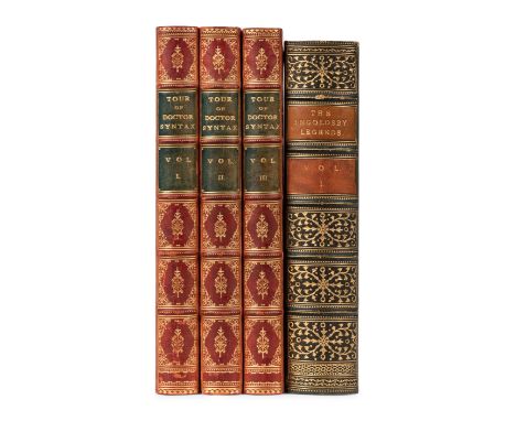 [FINE BINDINGS] -- A group of 5 works in 7 volumes with finely bound, comprising: &nbsp;COMBE, William. Thomas Rowlandson, il