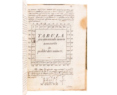 [MANUSCRIPT - MATHEMATICS]. MODESTO, A.R.P.A Mte. "Elementa Matheseos tumultuario Studio concinnata ac suis Studentibus tradi