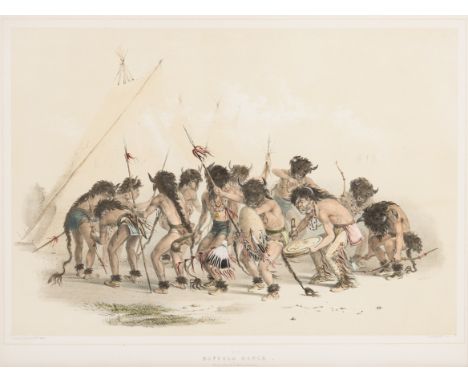 CATLIN, George (1796-1872) &nbsp;Buffalo Dance (Plate 8). From The North American Indian Portfolio, London: Geo. Catlin, Egyp
