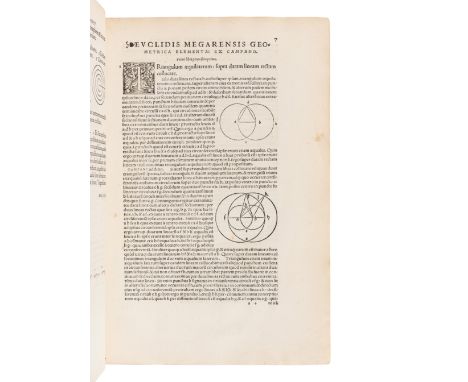 EUCLID (fl. ca 300 B.C.). Euclidis Megarensis Mathematici Clarissimi Elementorum Geometricorum Libri XV"¦ Basel: Johann Herwa