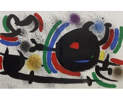 Joan Miro (Spanish 1893-1983): Abstract, lithograph, probably pub. Mourlot 1972, 31cm x 48cm