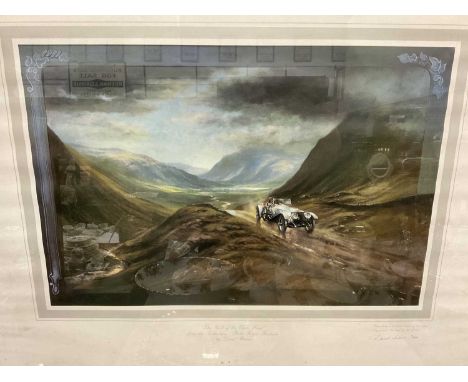 Rolls Royce limited edition print, by David Weston, signed and numbered 5/850, in glazed frame