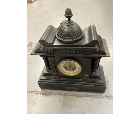 Victorian slate mantel clock