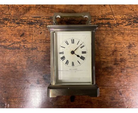 Early 20th century French brass carriage clock