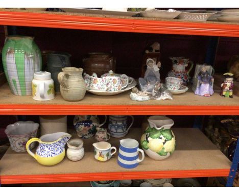 Group of ceramics, including a Minton Haddon Hall two-person tea set, Masons jugs, Emma Bridgewater, T.G. Green, Nao, etc (tw