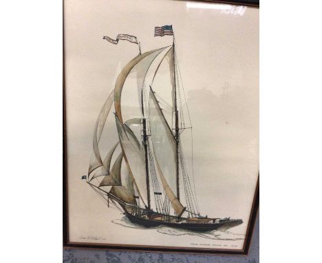 Limited Edition print 19/500, "General Banning" sailing ship, by James A Mitchell, Limited Edition print 63/850, "The Rose" p