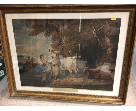 19th century engraving - The Benevelonent Milk Maid, after Wheatly, and another print (2)
