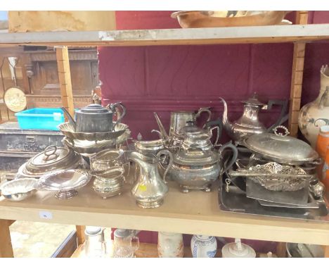 Large quantity of silver plated wares - 1 shelf