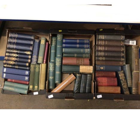 Three boxes of books relating to Samuel Pepys, Johnson, Boswell and John Evelyn