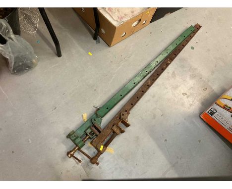 Two large sash cramps